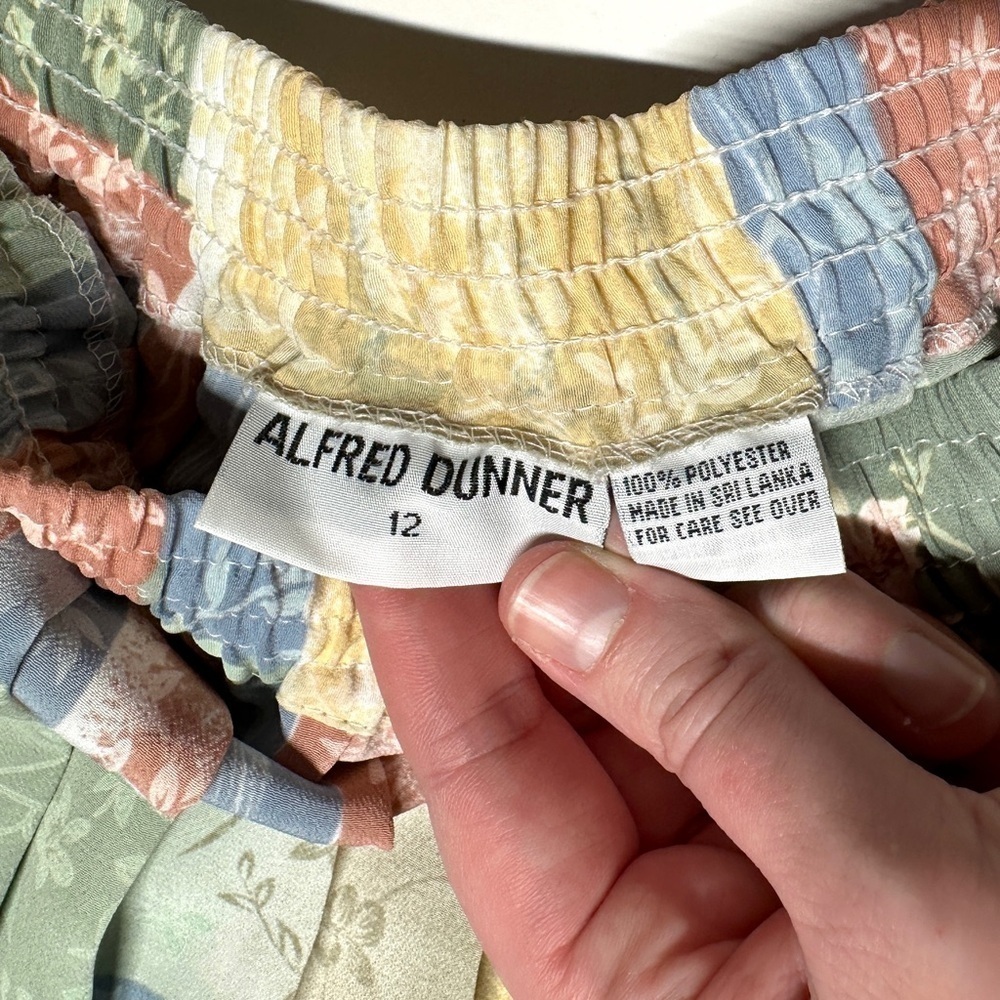 Vintage Pleated Floral Patchwork Cottagecore Elas… - image 7